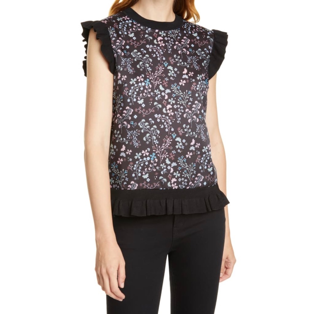 NWT Ted Baker Letino Sleeveless Hazel Ruffle Top 1
